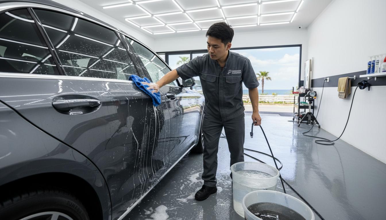 技師用微纖維手套手工洗車